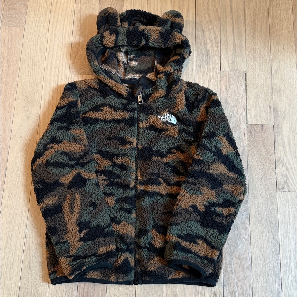 The North Face Brown and Black Fleece Hoodie